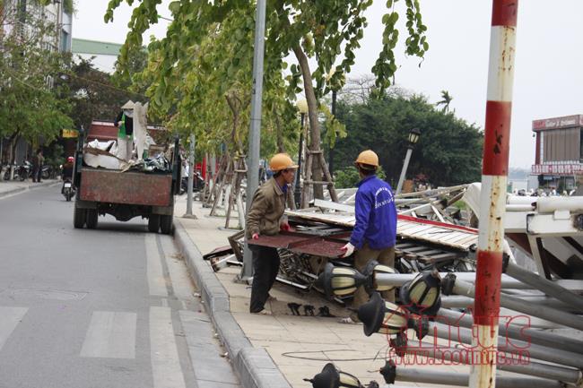 Tiếp tục phá dỡ công trình vi phạm tại khu vực nhà nổi, du thuyền Hồ Tây ảnh 4